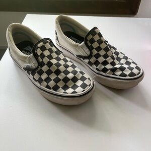 Vans checkered slip ons